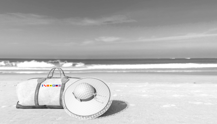 Webetikett auf Tasche 