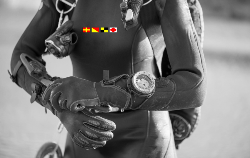 Webetikett auf Neoprenanzug