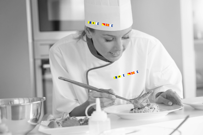 Webetikett auf Berufskleidung